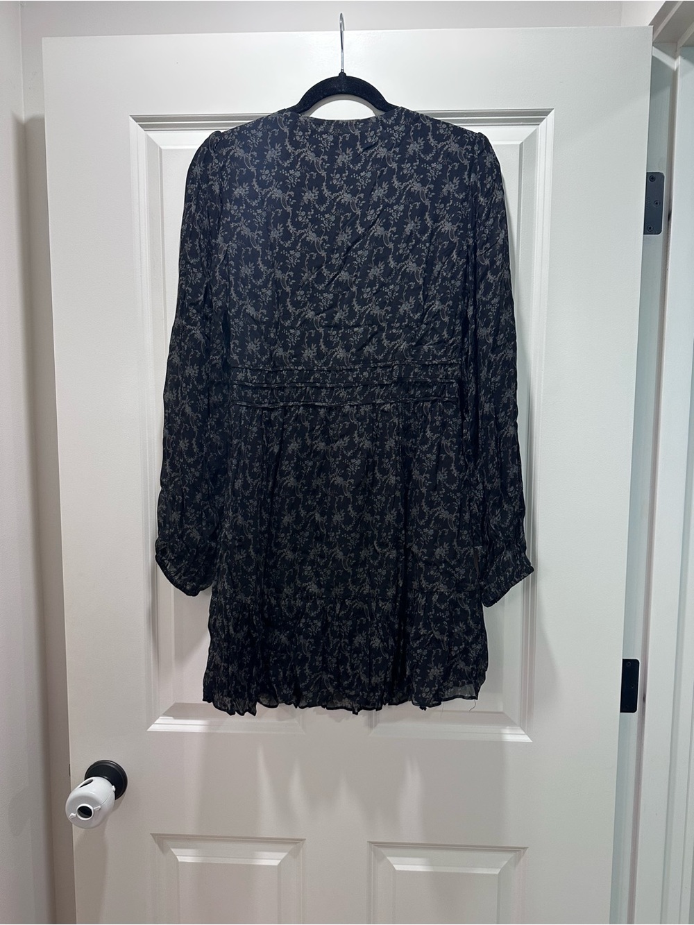 NWT Paige Brasserie Long Sleeve Minidress, Size 4, Black/Aloe - Picture 13 of 14